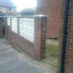 garden patio in worsthorne before with wall